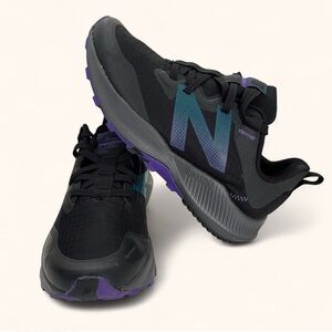 Womens Size 6.5/7 New Balance Black Purple DynaSoft Nitrel v4 Running Sneakers